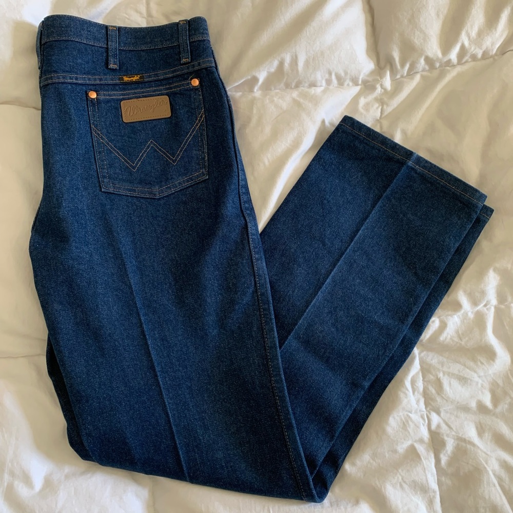 wrangler cowboy cut jeans men women 35 - Picture 1 of 9